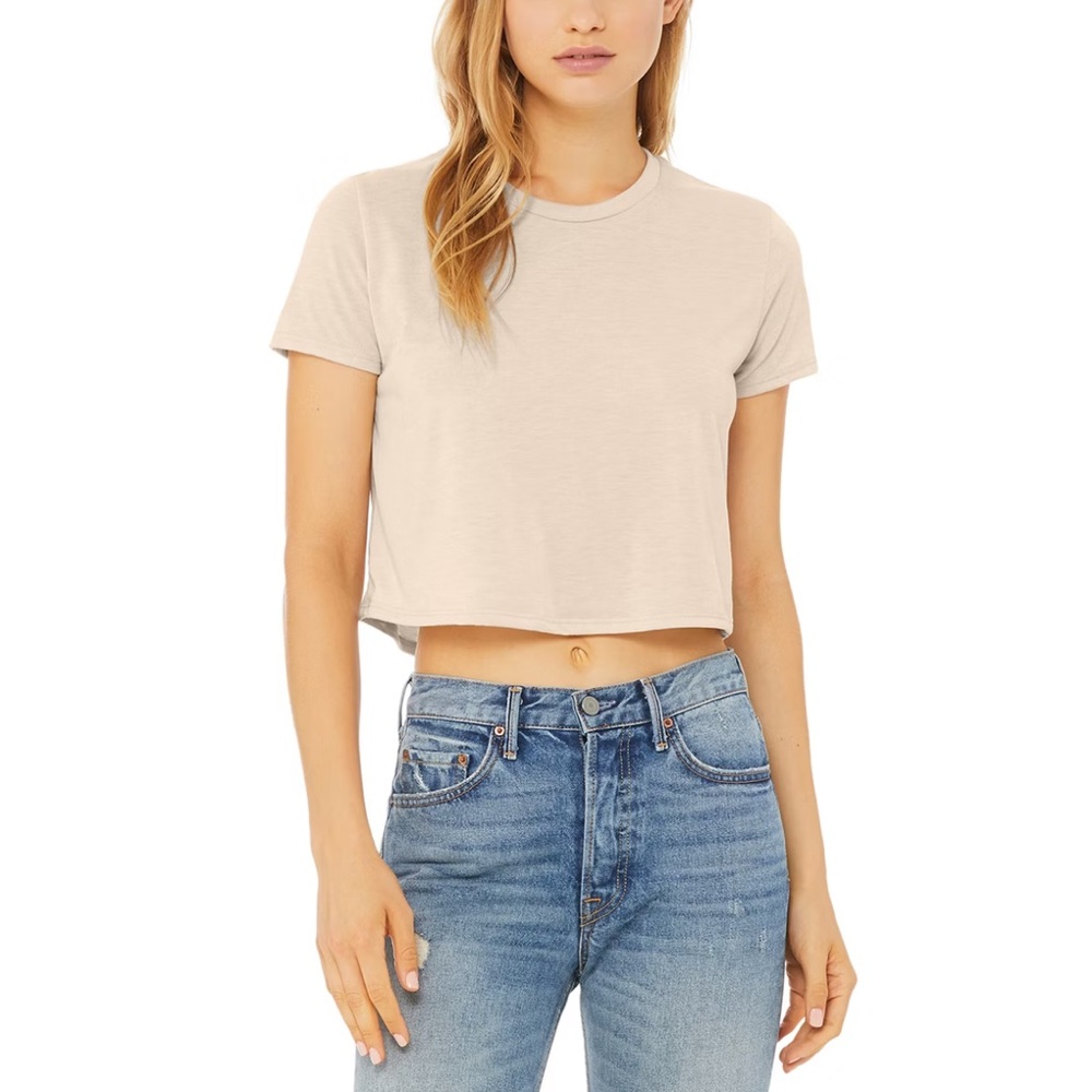 Bella Canvas Heather Dust Flowy Cropped T-Shirt